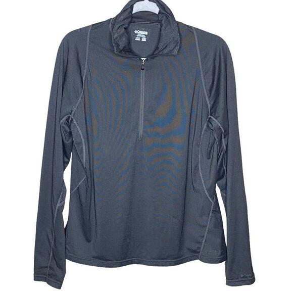 Columbia Wm’s Sz XL Gray 1/4 Zip Pullover Athletic Outdoor Layer Light Top Shirt - Picture 1 of 4